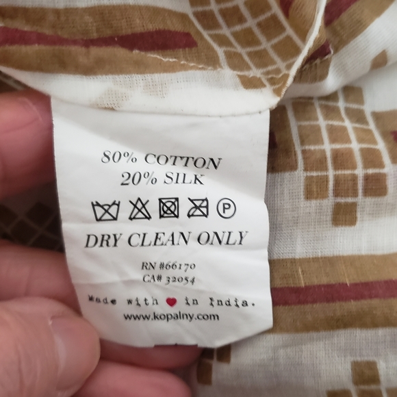 Anthropologie Kopal Sleeveless Flowy Top Tan/Red/Cream - Picture 6 of 6